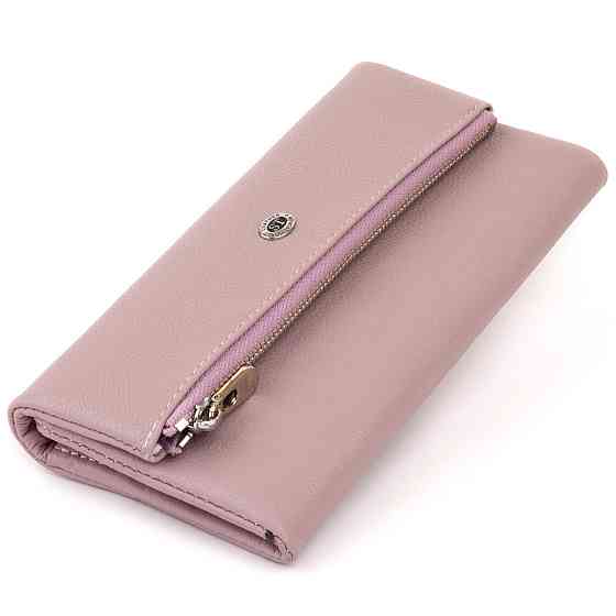 Клатч конверт с карманом для мобильного кожаный женский ST Leather 19269 Лиловый Киев