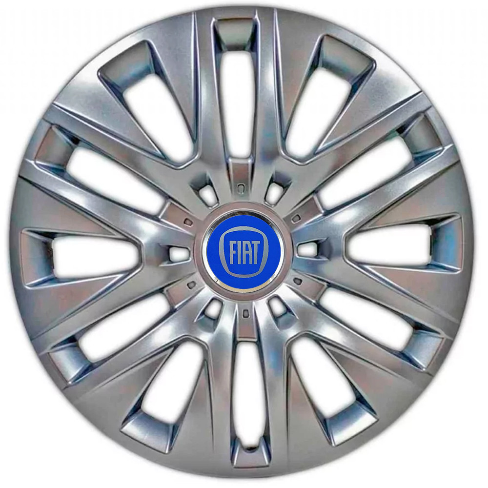 Автомобільні модельні ковпаки R16 Fiat (синій) 429 4шт, SJS, сріблясті Вінниця - фото 1