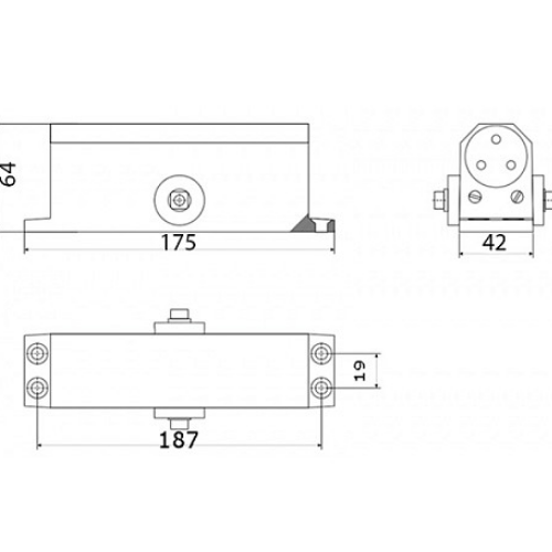 Дотягувач А062 (60-85кг) чорний KEDR Житомир
