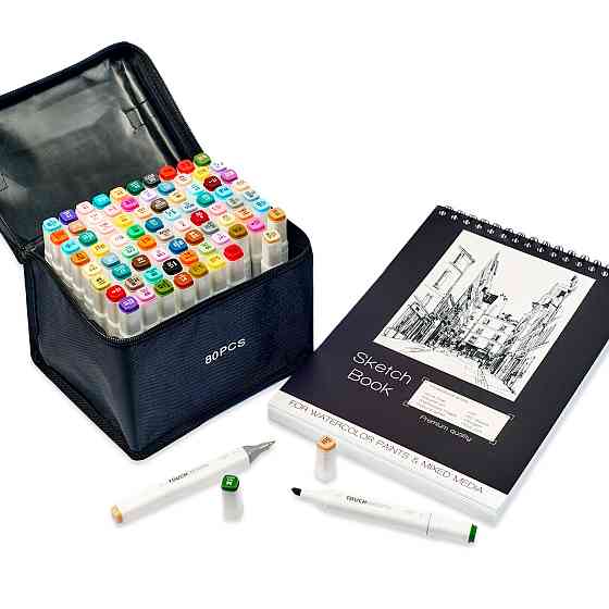 Щільний акварельний папір для скетчингу та малювання А4 250 г\м2 на 50 аркушів, альбом на спіралі Кам'янець-Подільський