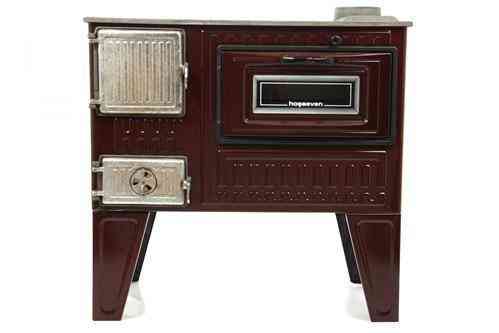 Піч-кухня на дровах Hosseven 4011 з духовкою та варильною поверхнею 6 кВт до 40 м2 емальована піч Туреччина Київ