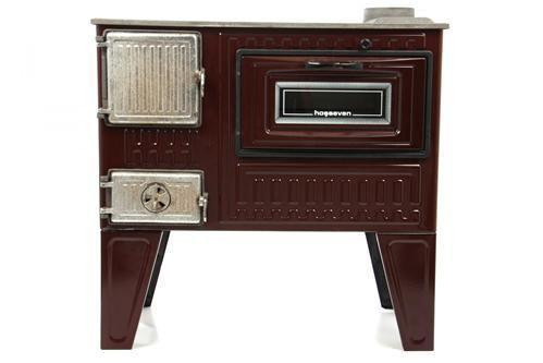 Піч-кухня на дровах Hosseven 4011 з духовкою та варильною поверхнею 6 кВт до 40 м2 емальована піч Туреччина Тернопіль - фото 1