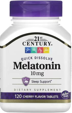 Мелатонин 21st Century Melatonin 10 mg Quick Dissolve 120 таб вишня Киев