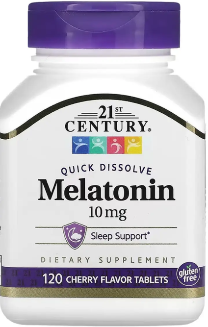 Мелатонін 21st Century Melatonin 10 mg Quick Dissolve 120 таб вишня Київ - фото 1