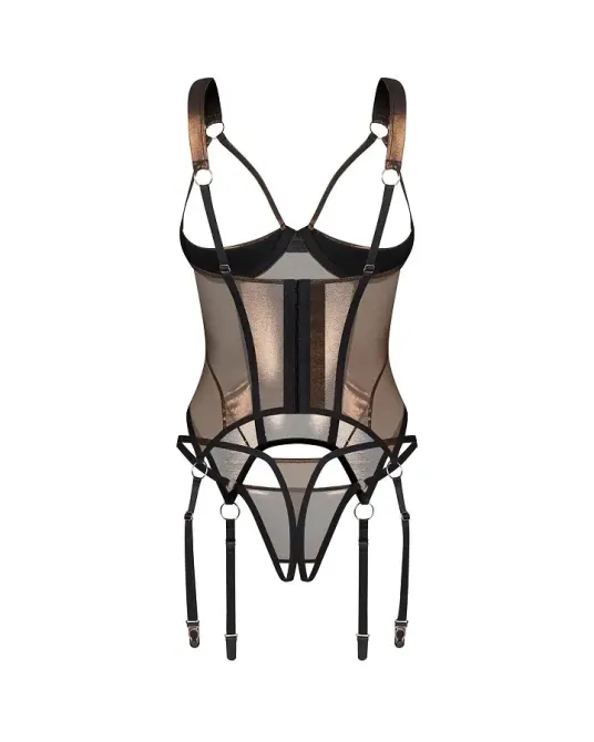 Корсет Obsessive Soranna cupless corset & crotchless thong 2XL/3XL Львов - изображение 5