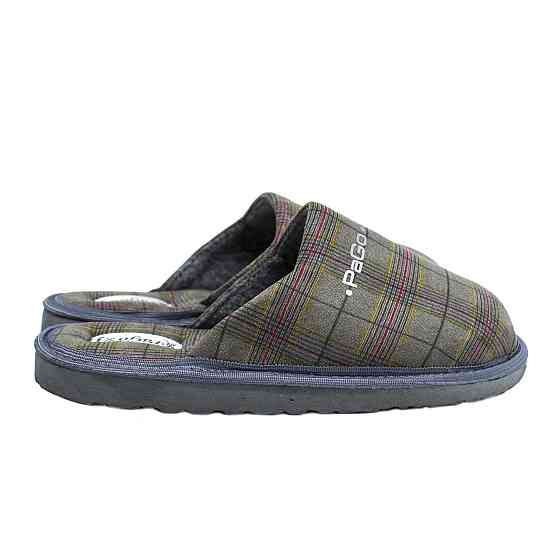 Хатні капці закриті тм "PaGo" Шотландська карта сірий підліток для хлопчика Одеса