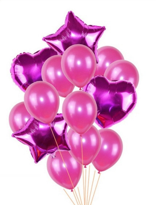 Фонтан из шаров малиновый 14шт. Киев - изображение 1