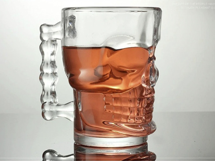 Кружка для пива Череп 540 мл, прозрачный Винница - изображение 3