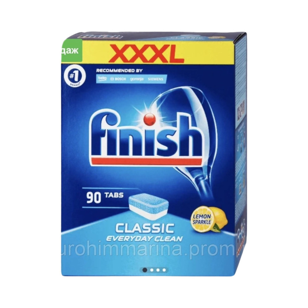 Таблетки для посудомоечной машины Finish Classic Lemon 90 шт. Виноградов - изображение 3