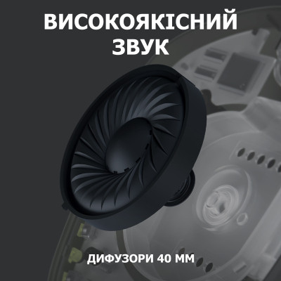 Навушники Logitech G435 Lightspeed Wireless Gaming Headset Black (981-001050) Вінниця - фото 5