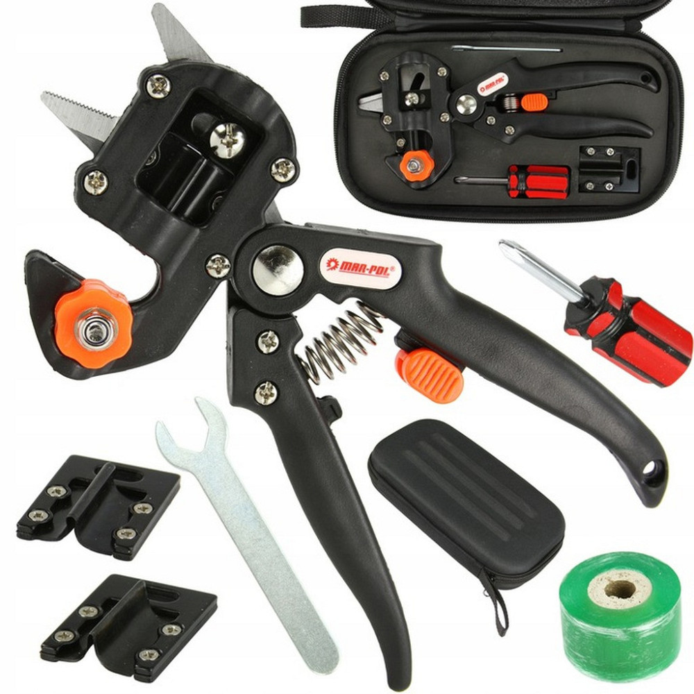 Садовый секатор ручной прививочный с запасными лезвиями и чехлом Mar-Pol (M83003) Нововолынск - изображение 1