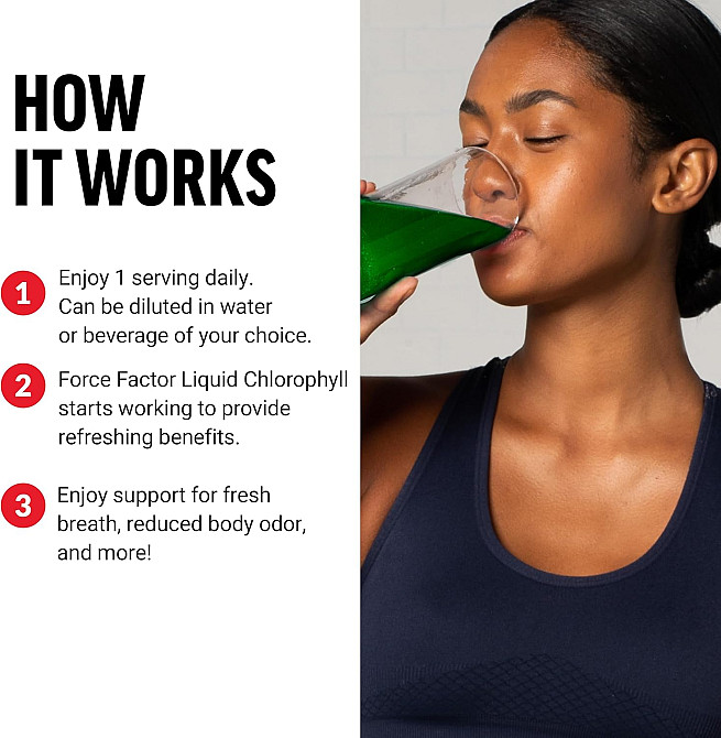 Хлорофилл Force Factor Chlorophyll Liquid, Natural Mint, 136 mg 473 ml Луцк - изображение 3
