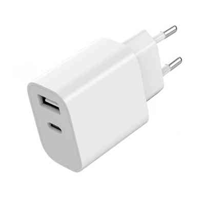 Зарядний пристрій Gembird 1xUSB-A+1xUSB-C 5V/2.4A (12W) white (TA-UC-2AC12-01) Вінниця