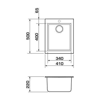 Мийка кухонна GRANADO CADIZ black shine (gr2301) Вінниця