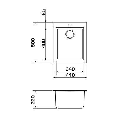 Мойка кухонная GRANADO CADIZ black shine (gr2301) Винница - изображение 6