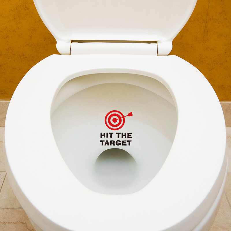 Наклейка на унітаз Приціл 14 на 13 см чорно-червоний Київ - фото 1