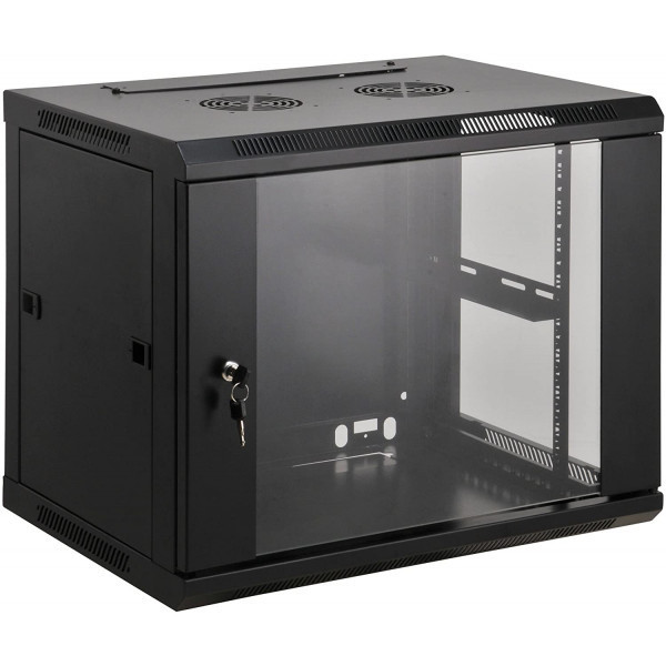 Шафа настінна 19", 6Ux600x450, (Ш*Г), зібрана, чорна (KD-007-6406) Київ - фото 1