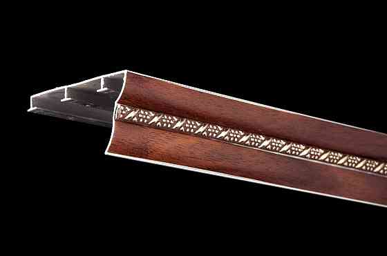 Алюминиевый карниз к стене тройной БР-03 Орех 2 Бровары