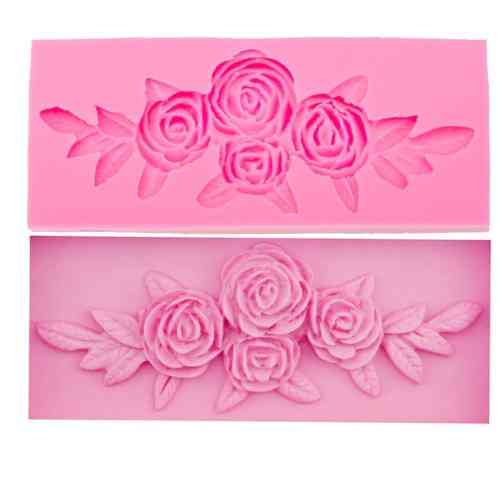 Молд силиконовый Розы 114 на 47 мм розовый Киев