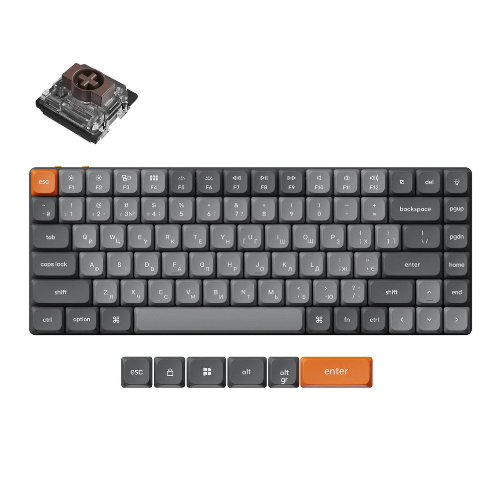 Клавіатура бездротова Keychron K3 Max, Gateron MX 2.0 Brown, Hot-Swap, RGB UA Black (K3M-H3-UA) ( 22724 ) Харьков - изображение 12