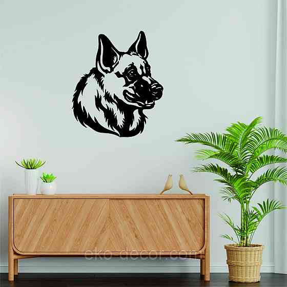 Декоративне настінне Панно «Овчарка», Декор на стіну 70*60 см, Чорний Київ