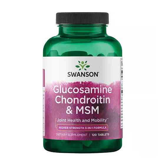 Комплекс глюкозамина, хондроитина и MSM Swanson Glucosamine Chondroitin & Msm - Higher Strength - 120 tabs Луцк