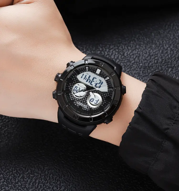 Годинник чоловічий наручний спортивний Skmei 2014 (Чорний з білим) Київ - фото 6