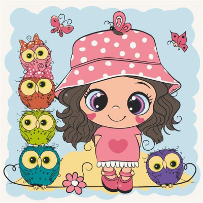 Картина по номерам ArtCraft Лялечка з совенятами 30х30 см (15563-AC) Вінниця - фото 1