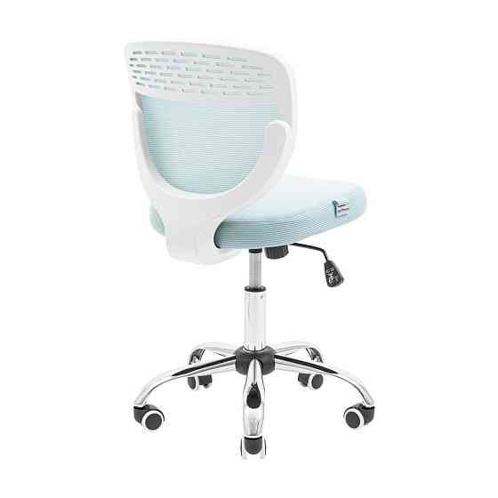 Офисное кресло руководителя Richman Leo Хром M1 Tilt Голубой Днепр