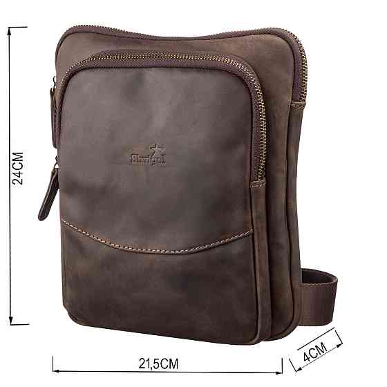 Сумка мужская кожаная Коричневая (SHVIGEL) Киев