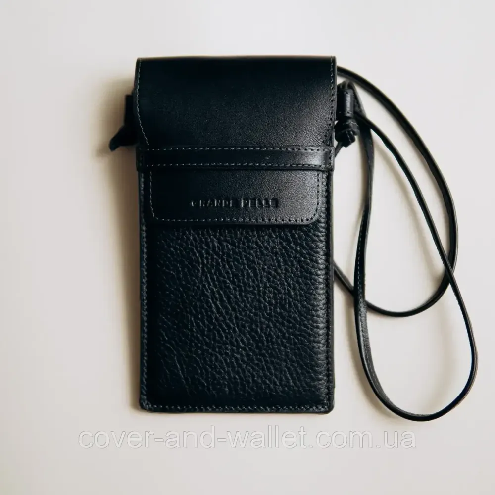 Стильна жіноча міні-сумка чорного кольору із натуральної шкіри Grande Pelle 70371010 Київ - фото 1