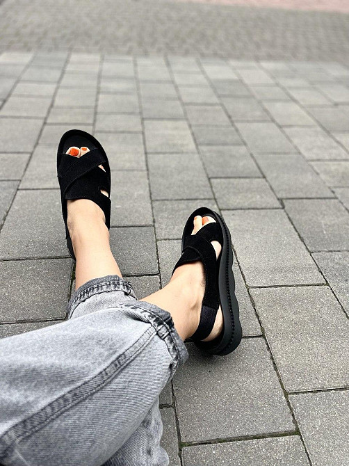 Abbi Босоніжки жіночі ABBI C110-06 чорні (літо, замша натуральна) (3829) 38р.39р. Коломыя - изображение 7