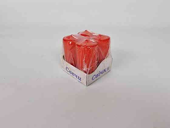 Кольорова Циліндр парафінова свічка (40/80) ГАРНА фарбована всередині біла (4 шт.) Харків