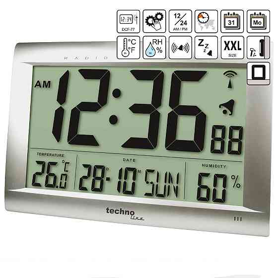 Часы настенные Technoline WS8009 Silver (WS8009) Вінниця