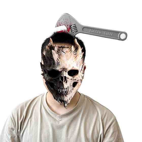 Обруч на Хэллоуин с гаечным ключом one size серый Киев