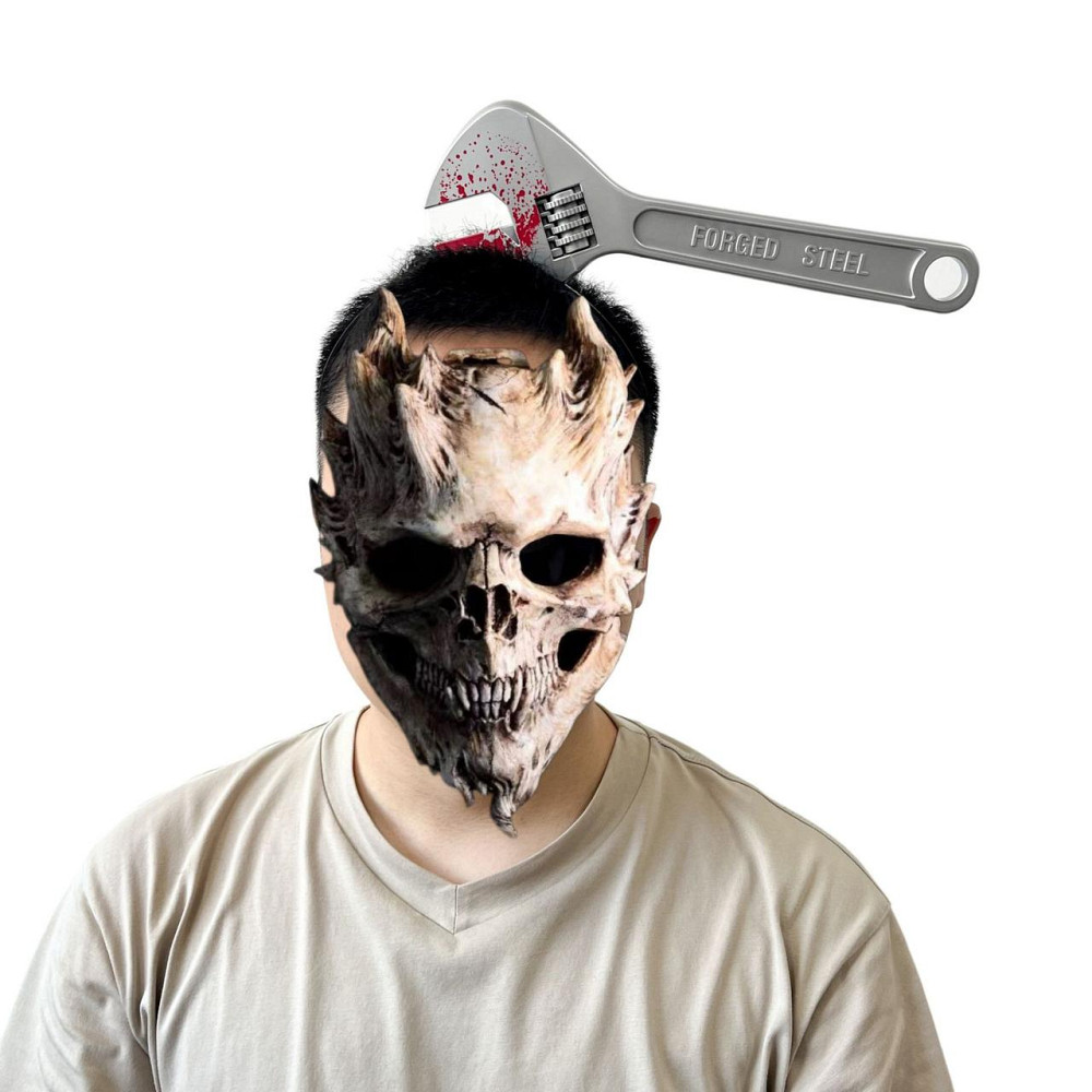 Обруч на Хэллоуин с гаечным ключом one size серый Киев - изображение 1