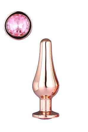 Анальна пробка конічної форми Dream Toys GLEAMING LOVE ROSE GOLD PLEASURE PLUG S Sex Aura Київ