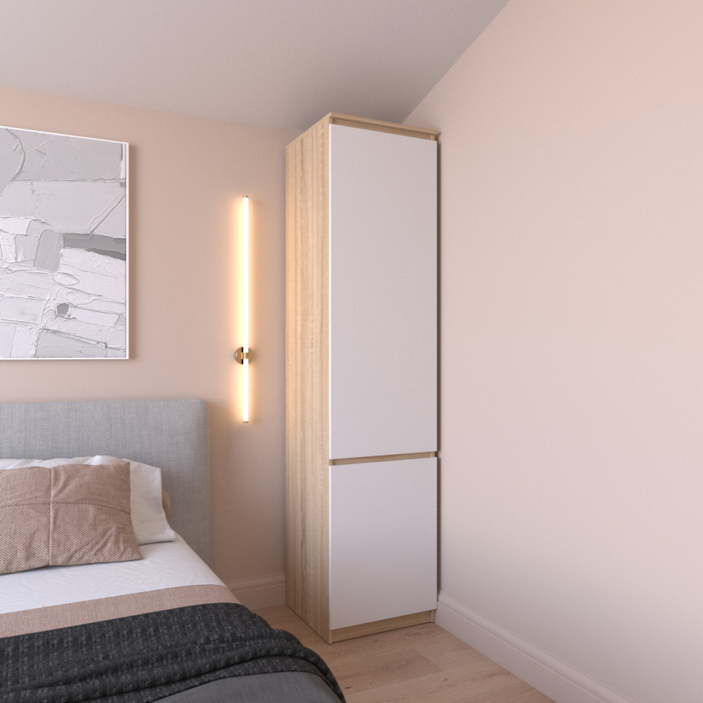 Шкаф пенал VAYS R-22, с полками, ЛДСП, 50×50×211 см - для одежды, белья, хранения, спальня, прихожая Львов - изображение 7