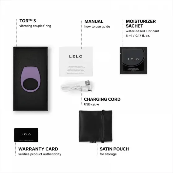 Ерекційне кільце з вібрацією LELO Tor 3 Violet Dusk Львів