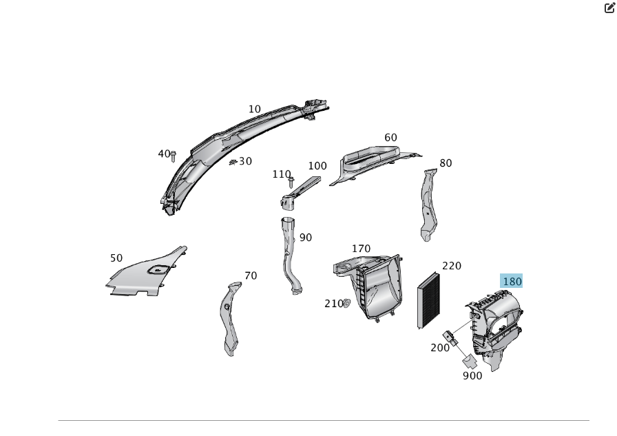 Mercedes-Benz  A1668300040 Корпус повітрозабірника салонного фільтра ML/GLE W166 GLE Coupe C292 GL/GLS X166 Одеса - фото 3