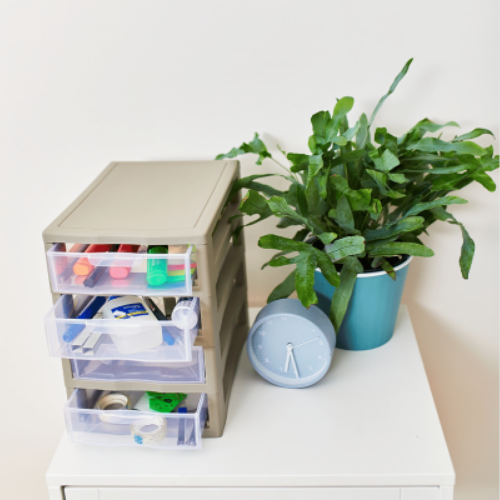 Органайзер універсальний на 4 шухляди какао/прозорий Алеана Житомир