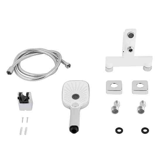 Змішувач для ванни Qtap Gemini (з душовим гарнітуром) QTGEM259CRW45683 Chrome/White Київ