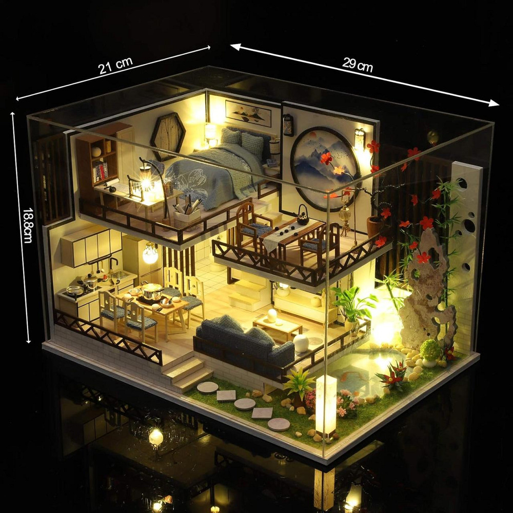 3D Румбокс DIY House в японском стиле Bamboo Rhime + Пылезащитный купол (M029-B) Киев - изображение 5