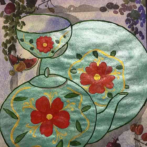 Акварельні фарби перламутрові MALINOS Maxi Perleffekt 6 кольорів Киев