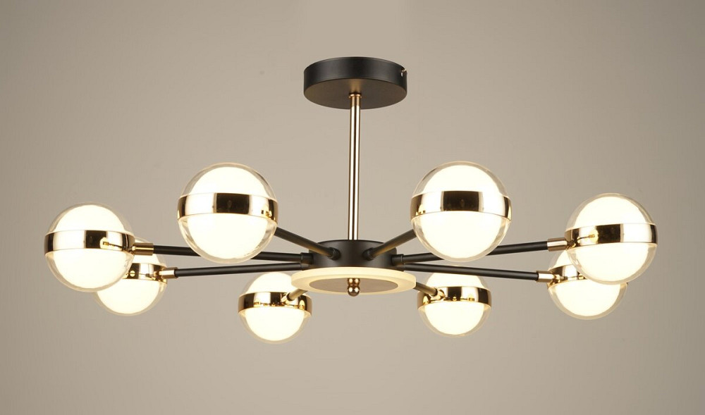 SIRIUS Люстра світлодіодна у вітальню Sirius B N4543/8 BK+FGD Коломия - фото 2