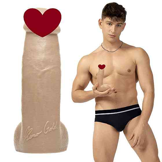 Фалоімітатор Fleshjack Boys: Reno Gold Dildo, за зліпком пеніса порноактора Sex Aura Київ