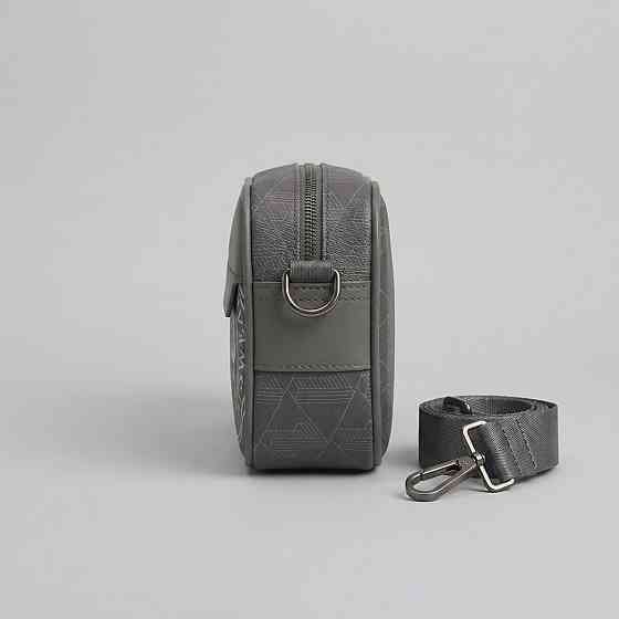 Мужская брендовая сумка, борсетка на плечо Lacoste (1097) grey Киев