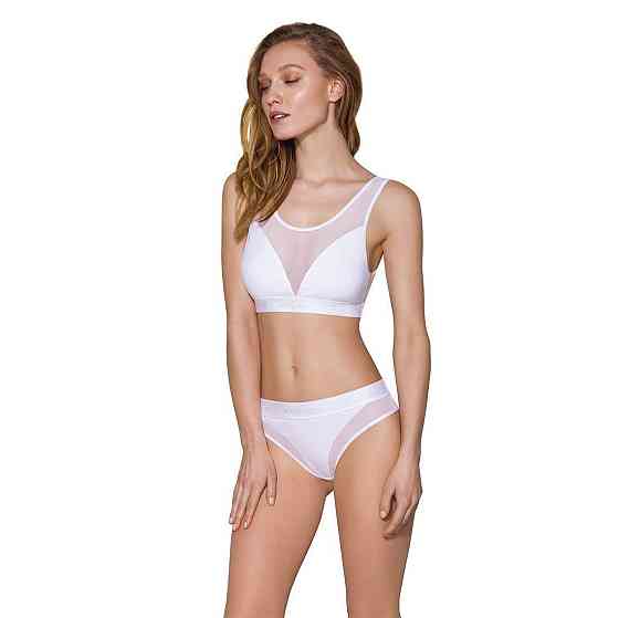 Трусики з прозорою вставкою Passion PS002 PANTIES L, white Sex Aura Київ