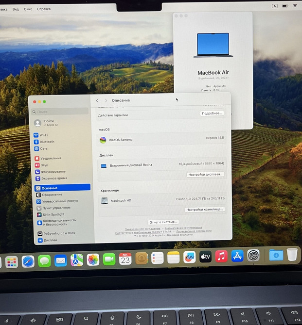 Ноутбук: MacBook Air Retina 15* (2024) M3, 8Gb. 256Gb. SSD Midnight . Киев - изображение 8