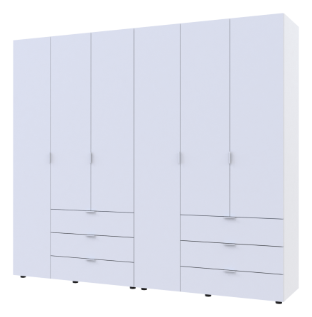 Комплект шаф для одягу Doros Гелар (2 шт.) 232,4х49,5х203,4 см Білий (DRS-011171) Львів